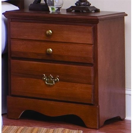 CAROLINA FURNITURE Carolina Furniture 182200 Common Sense Two Drawer Nightstand In Traditional Cherry 182200